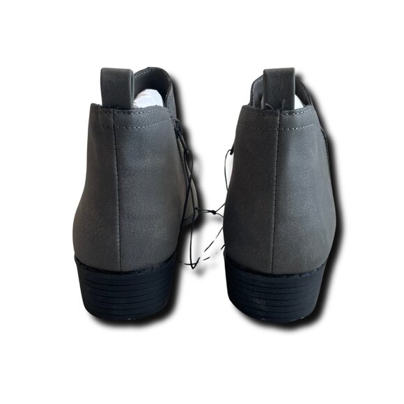 Sun + Stone Ankle Boot Zipper Booties Grey Low Heel Fall Size 7.5, Size 12 - Picture 7 of 7
